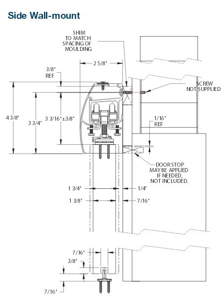 Metro contemporary wall mount track