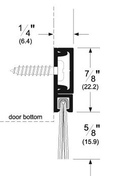 Brush weatherstrip for sliding doors